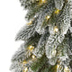 5.5' Flocked Washington Alpine Xmas Faux Tree W/White Lights & Bendable Branches