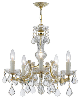 Maria Theresa 5-Light Mini Chandelier, Gold Finish