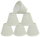 32045-6 Hardback Empire Chandelier Clip On Lamp Shade Vanilla Linen 3"x6"x5"