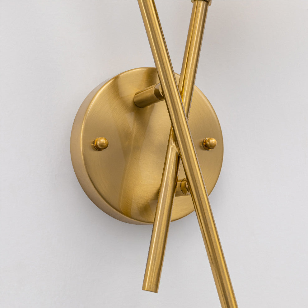 Splay 2 Light Wall Sconce Brass