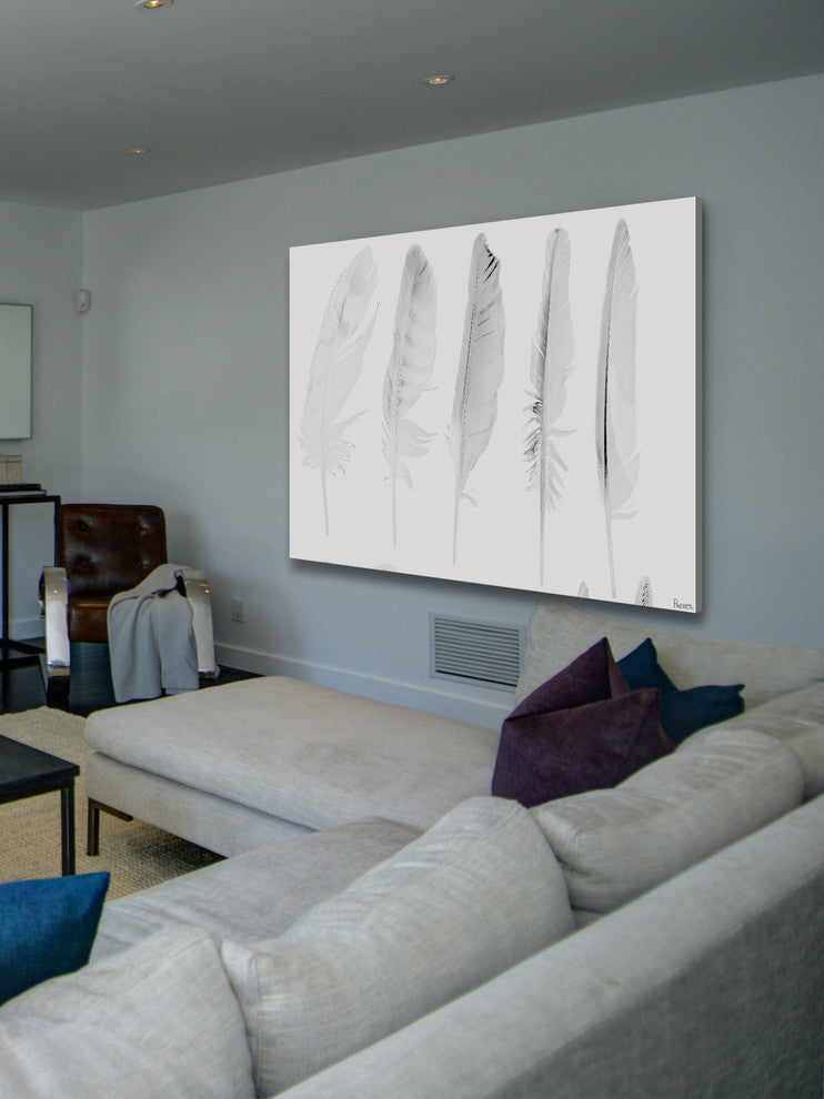 "Five White Feathers" Artwork