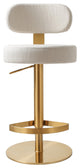 Primrose Cream Textured Performance Fabric Adjustable Stool