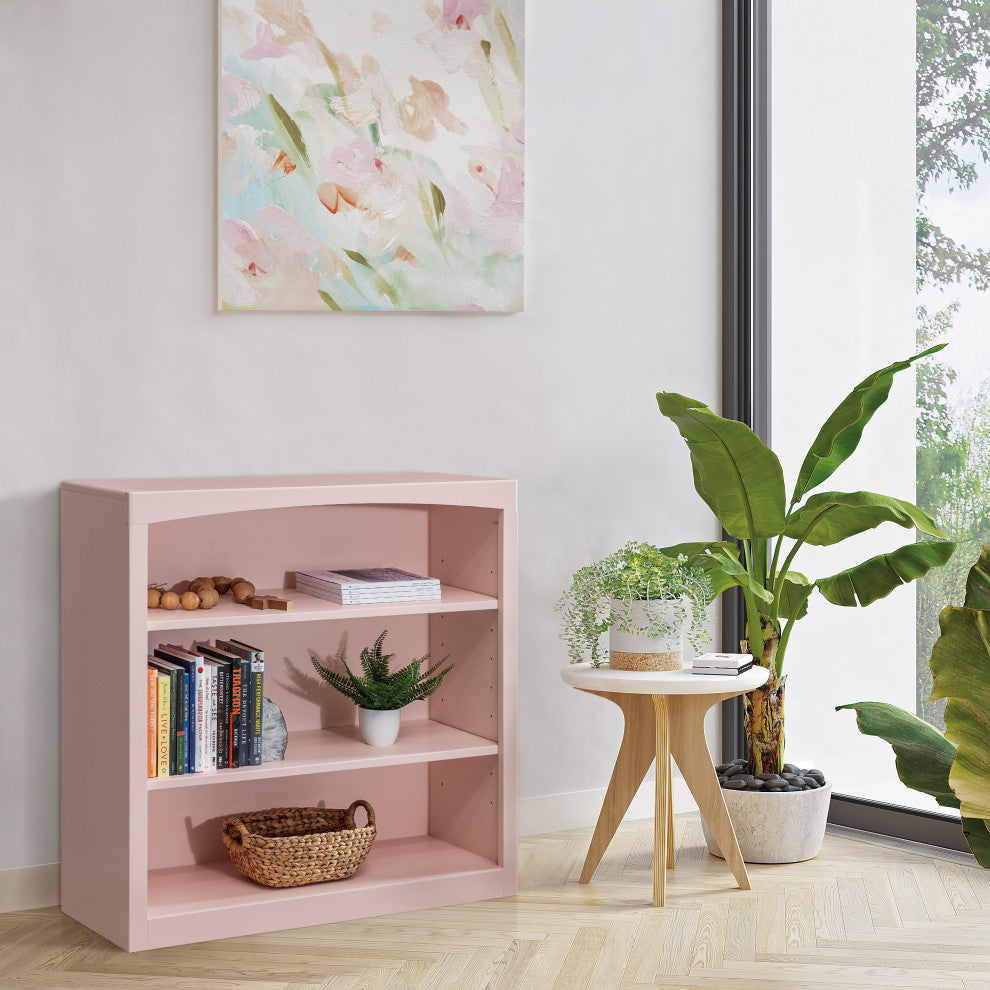 Solid Wood Bookcase 36x36, Blush Pink