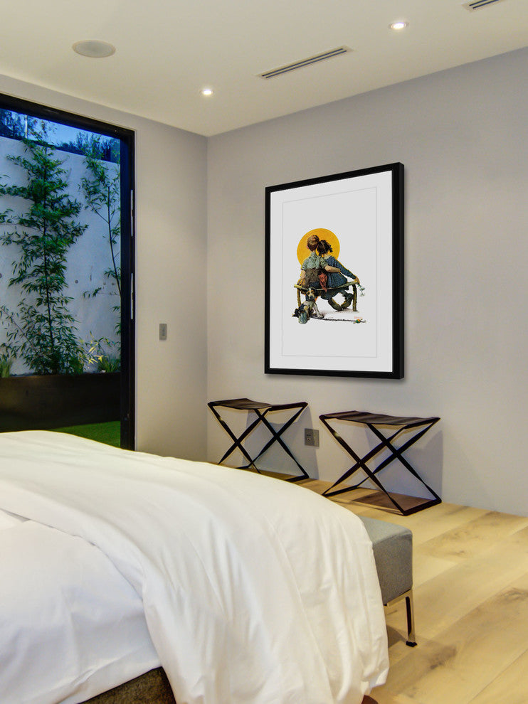 "Sunset" Framed Art Print by Norman Rockwell