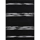 Caymen Rectangle Black,White Stripe Outdoor Rug 3x4'