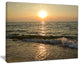 "Black Seascape in Morning Sunlight" Beach Canvas Wall Art, 20"x12"