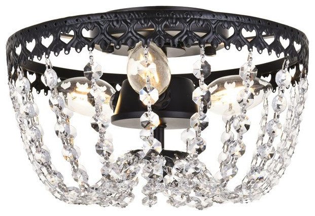 Kaine 10" Flush Mount, Black