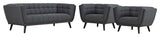 Bestow 3 Piece Upholstered Fabric Sofa And Armchair Set