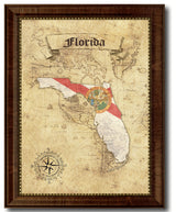 Florida State Vintage Map, 15"x19"