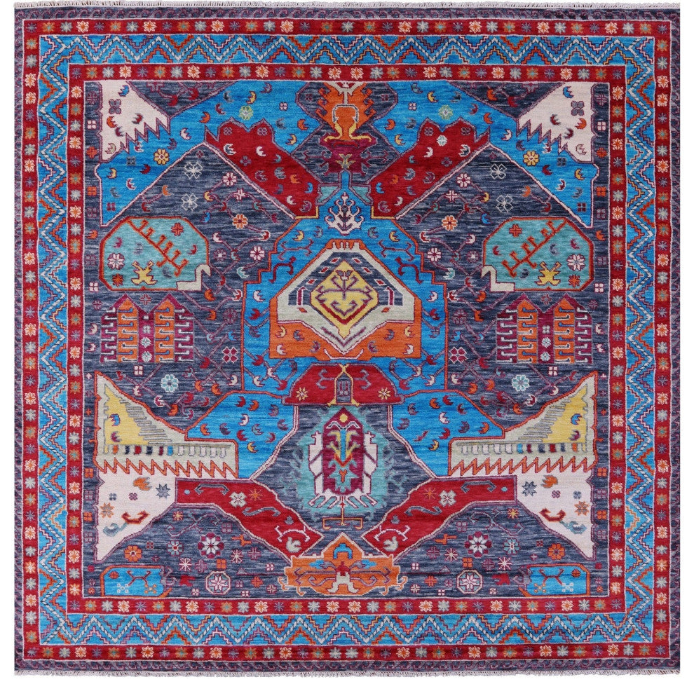 10' Square Turkish Oushak Handmade Rug - Q15587