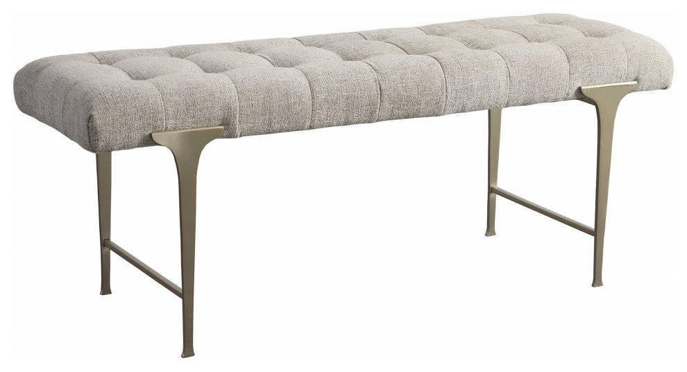 Uttermost Imperial Upholstered Gray Bench