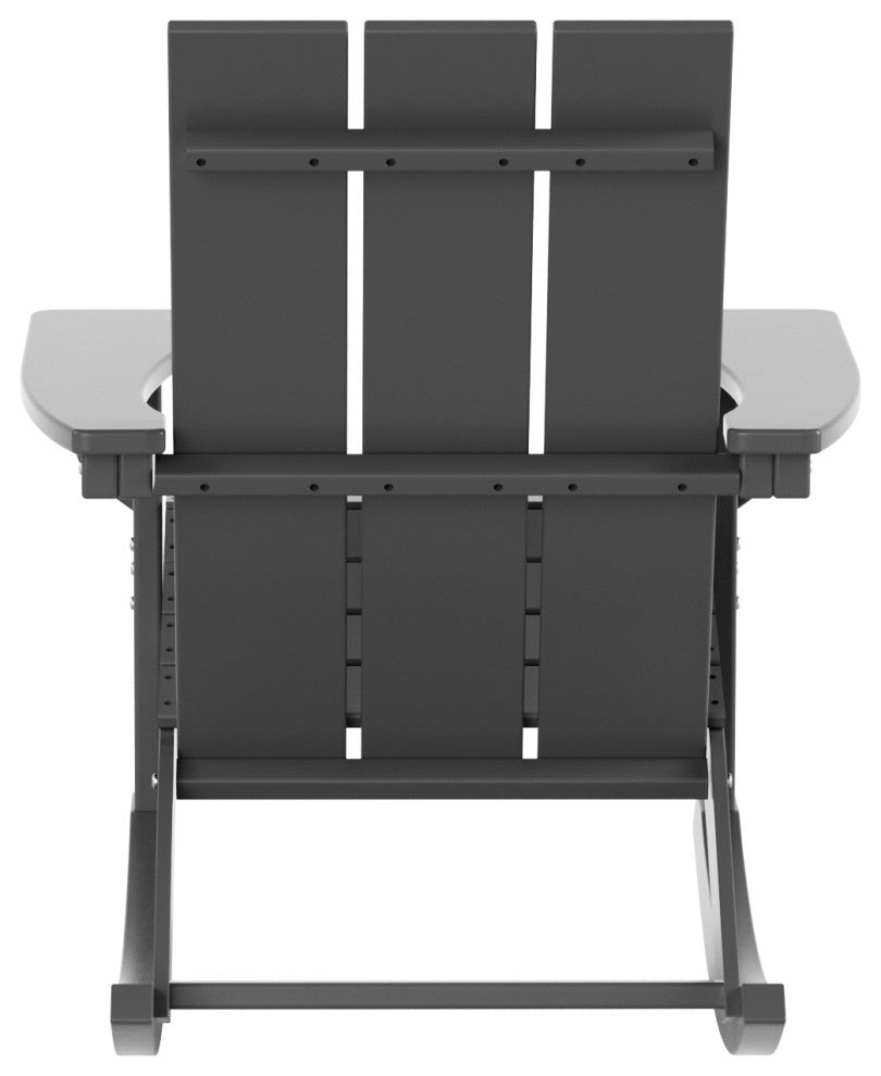 WestinTrends Modern Adirondack Outdoor Patio Rocking Chair, Porch Rocker, Gray