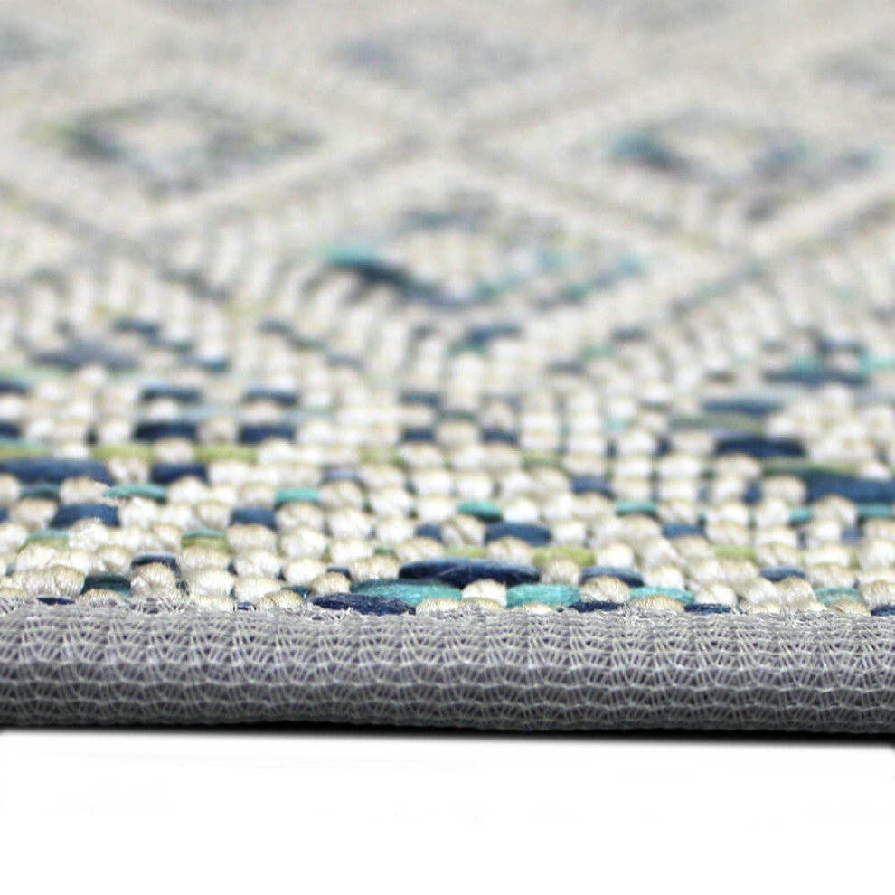 Nevis Area Rug, Indoor/Outdoor, Carpet, Runner, Mat, Tidal Lagoon Round 10'