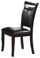 Benzara BM171517 Retro Style Set Of 2 Wooden Dining Chairs In Dark Brown