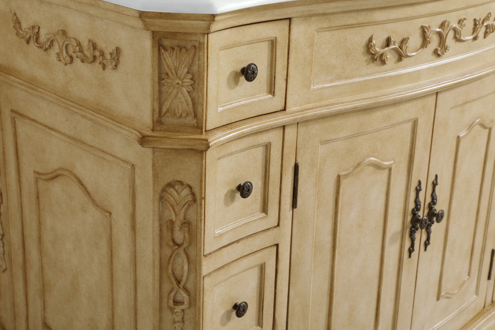 Bathroom Vanity, Antique Beige, 42", Single Sink