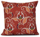 16x16", West Indies, Floral Print Outdoor Pillow, Orange