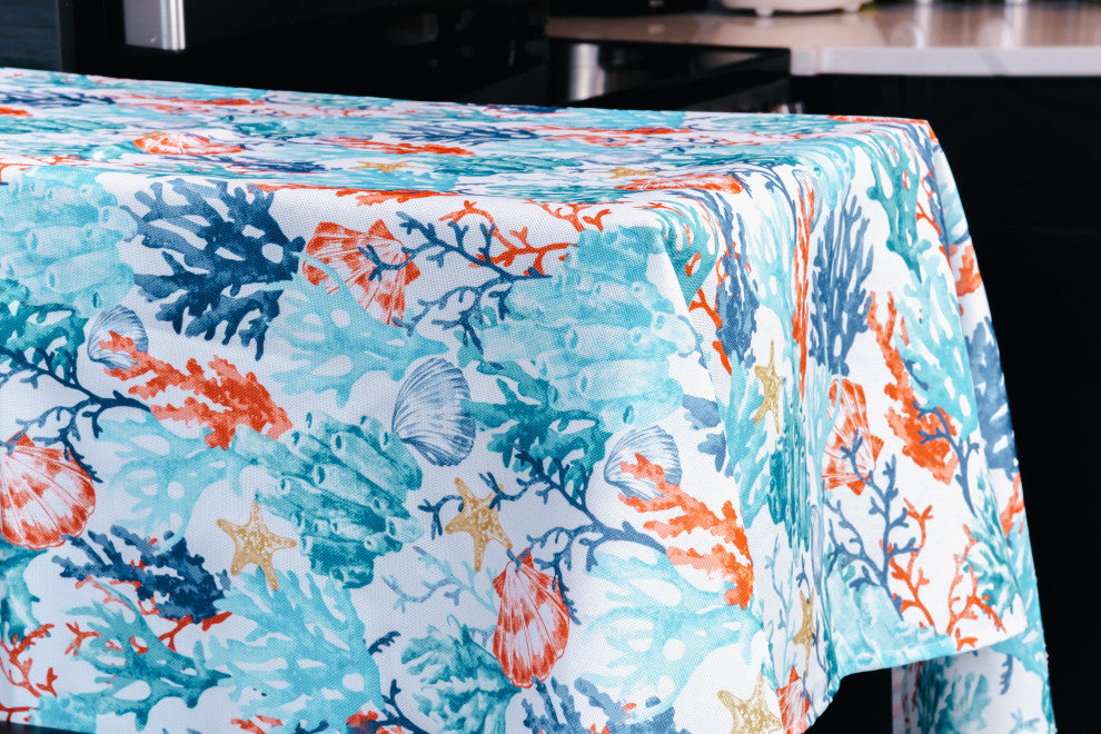 Coralee Indoor Outdoor 100% Polyester Tablecloth, 60"x84"
