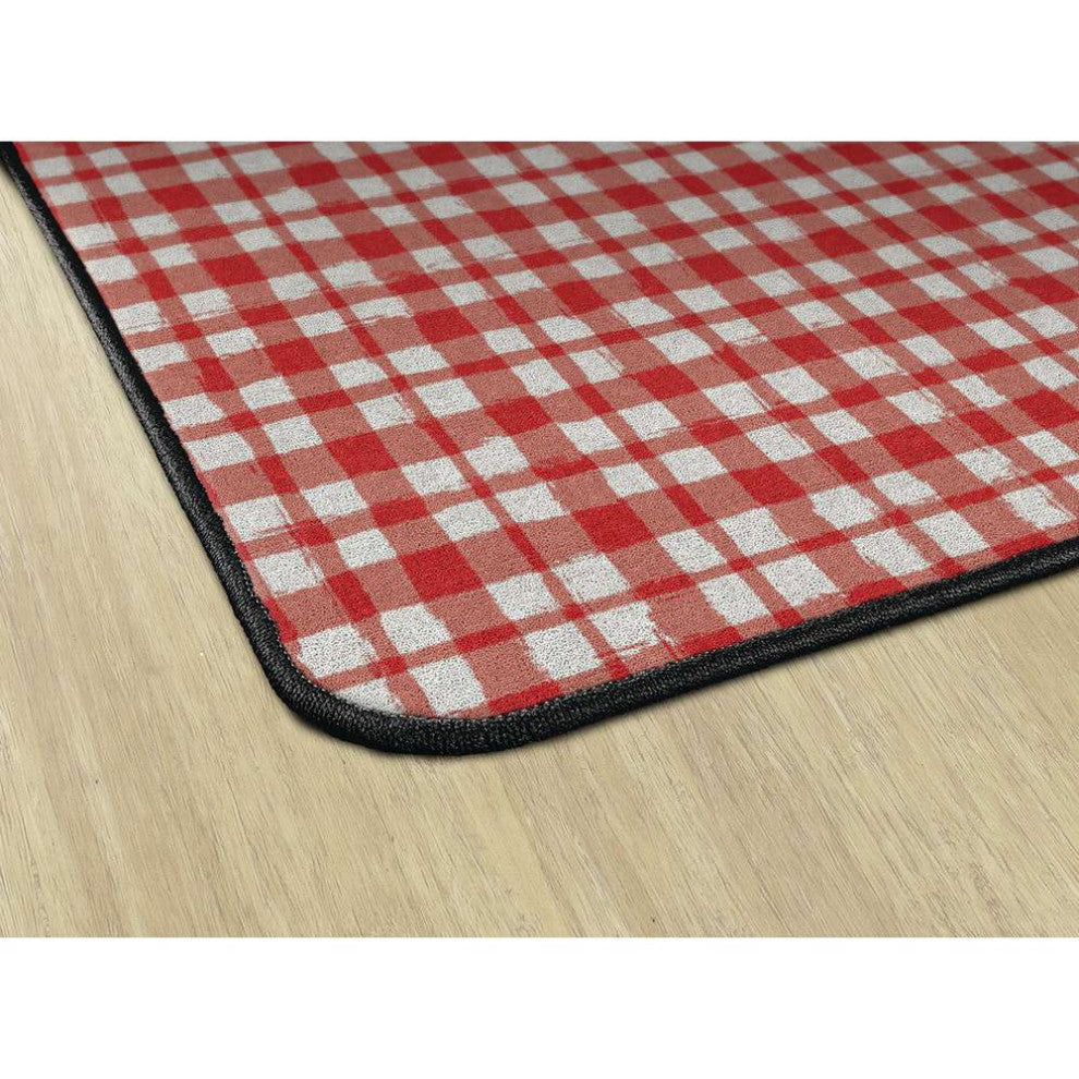 Flagship Carpets FA1820-44FS Watercolor Gingham Red