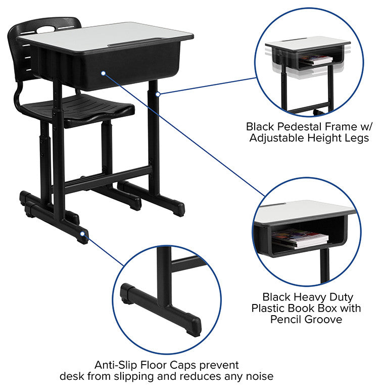 Open Front Desk and Chair