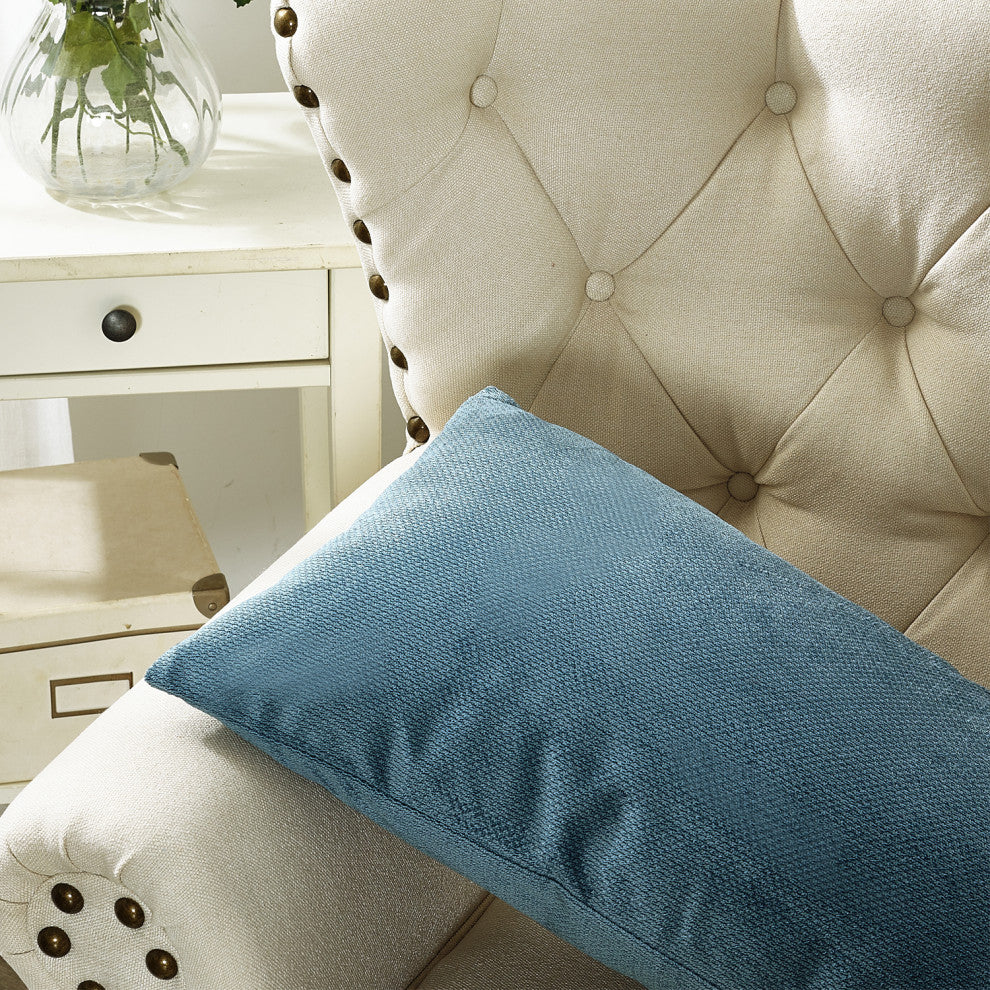 Milliken Plush Pillow Shell 2 Piece Set, Orion Blue, 14" X 26"