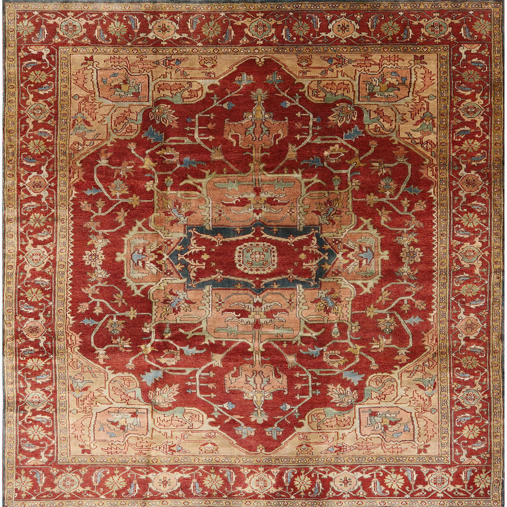 Ahgly Company Indoor Square Mid-Century Modern Area Rugs, 7' Square