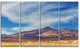 Bright Argentina Mountain Region, Landscape Canvas Print, 48"x28", 4 Panels