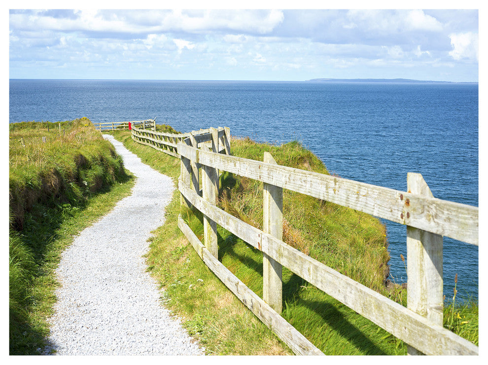 Cliff Walk on Wild Atlantic Way, Landscape Canvas Art Print, 40"x30"