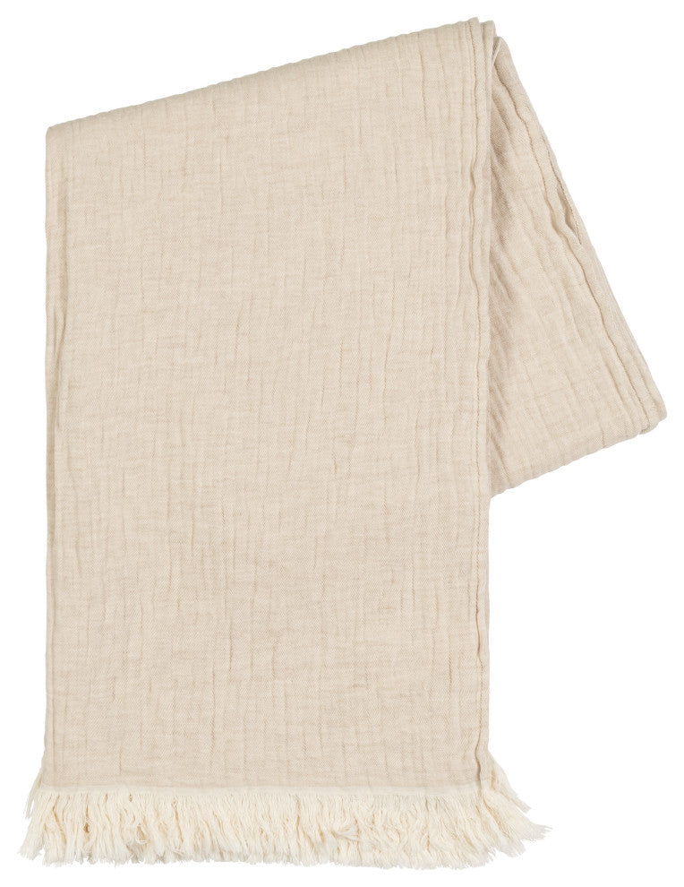 Soho Cotton/Linen Throws, Natural
