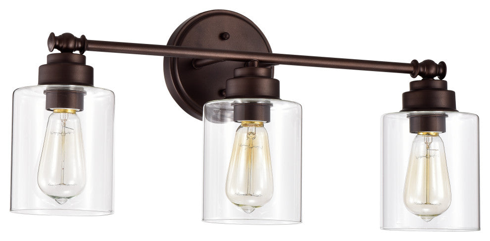 CHLOE Lighting KARSON Transitional 3-Light Oil Rubbed Bronze Bath Fixture