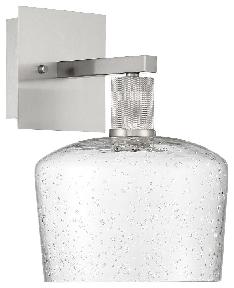 Access Port Nine 1-Light Chardonnay LED Wall Sconce Brushed Steel