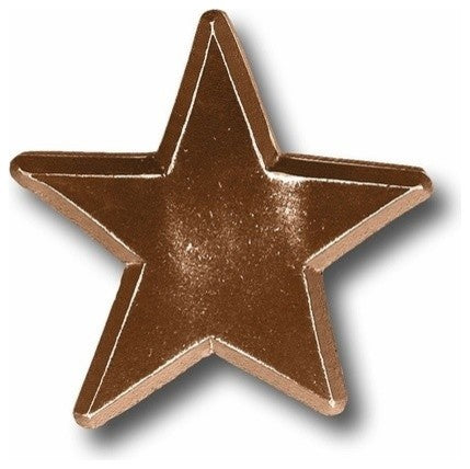 Distressed Star Wooden Drawer Pull, Chocolate