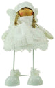 24" Snowy Woodlands Plush White Angel Bobble Girl Christmas Figure