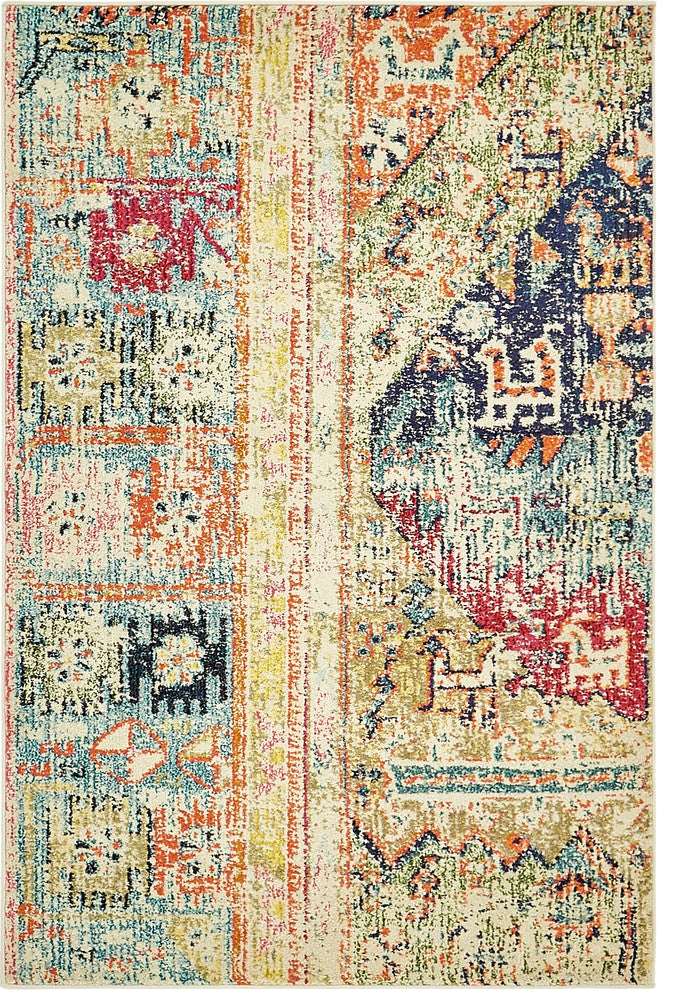 Unique Loom Multicolored Pochteca Monterey 4' 0 x 6' 0 Area Rug
