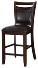 Benzara BM166597 Wooden Armless High Chair, Brown & Black, Set of 2