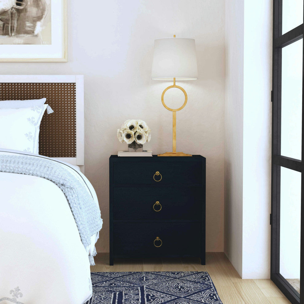 Butler Specialty Company, Lark 3 Drawer Nightstand, Blue, Navy Blue
