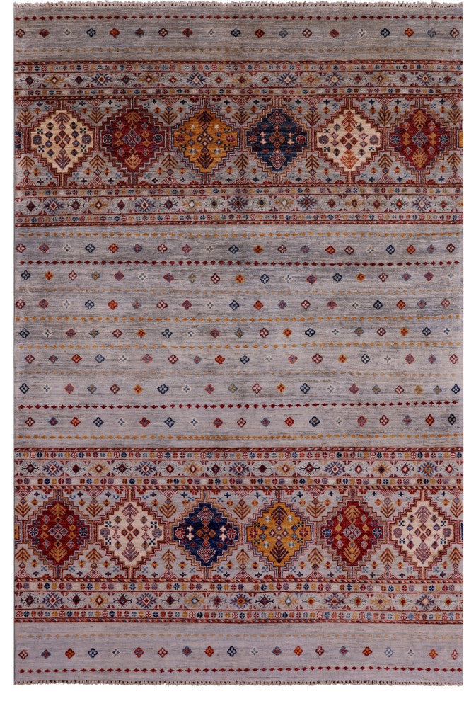 6' 6" X 9' 8" Khorjin Super Kazak Hand Knotted Wool Rug Q5347