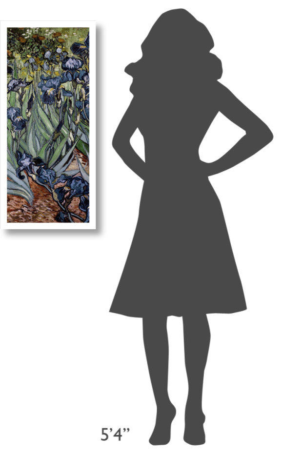 "Irises (center)" Digital Paper Print by Vincent van Gogh, 15"x32"