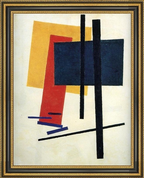 Kazimir Malevich Suprematism - 18" x 24" Framed Premium Canvas Print