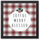 Joyful Merry Blessed 13.73x13.73 Black Framed Canvas