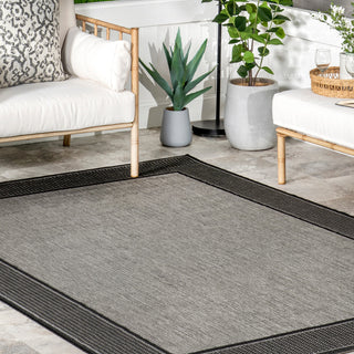 Nuloom Indoor/Outdoor Machine Made Area Rug, Grey 7'6"Square
