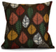 Autumn Leaves Floral Print Pillow, Brown, 20"x20"