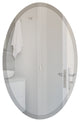 Oval Beveled Frameless Mirror, 18"x24"