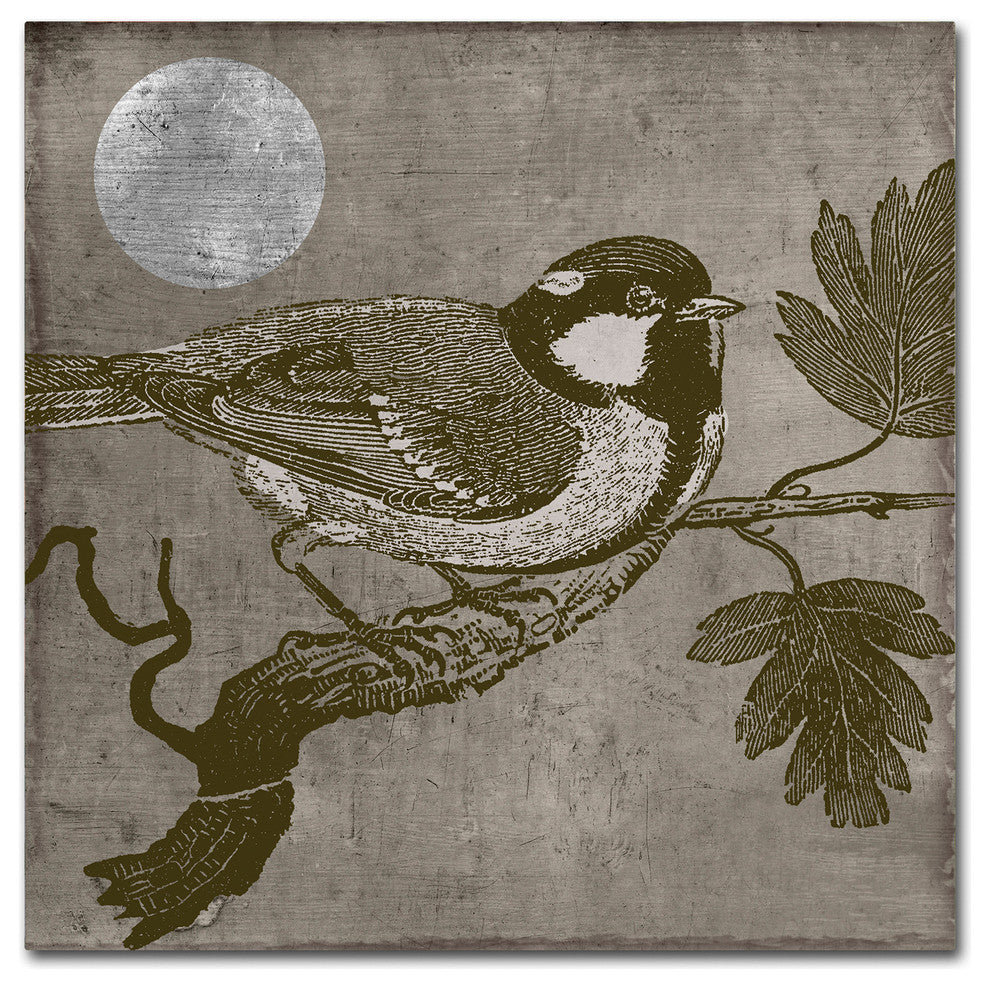Color Bakery 'Moon Bird' Canvas Art, 14"x14"