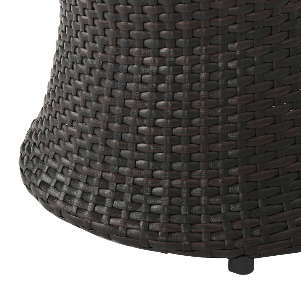 Townsgate Outdoor Boho Wicker Accent Table