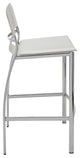 Lisbon Leather Counter Stool by Nuevo, White Leather