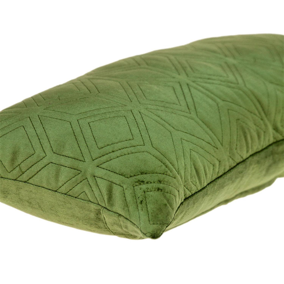 Parkland Collection Aleta Olive Throw Pillow, Rectangle