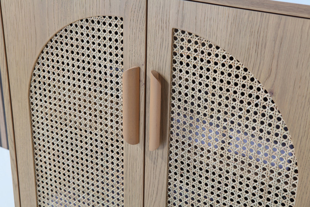 Nara Mid-Century Freestanding Bathroom Vanity, Pecan Oak, 72"