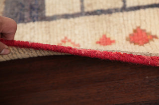 Consigned, Hand-Knotted Oriental Gabbeh Persian Style Area Rug, Brown, 4'9"X2'9"