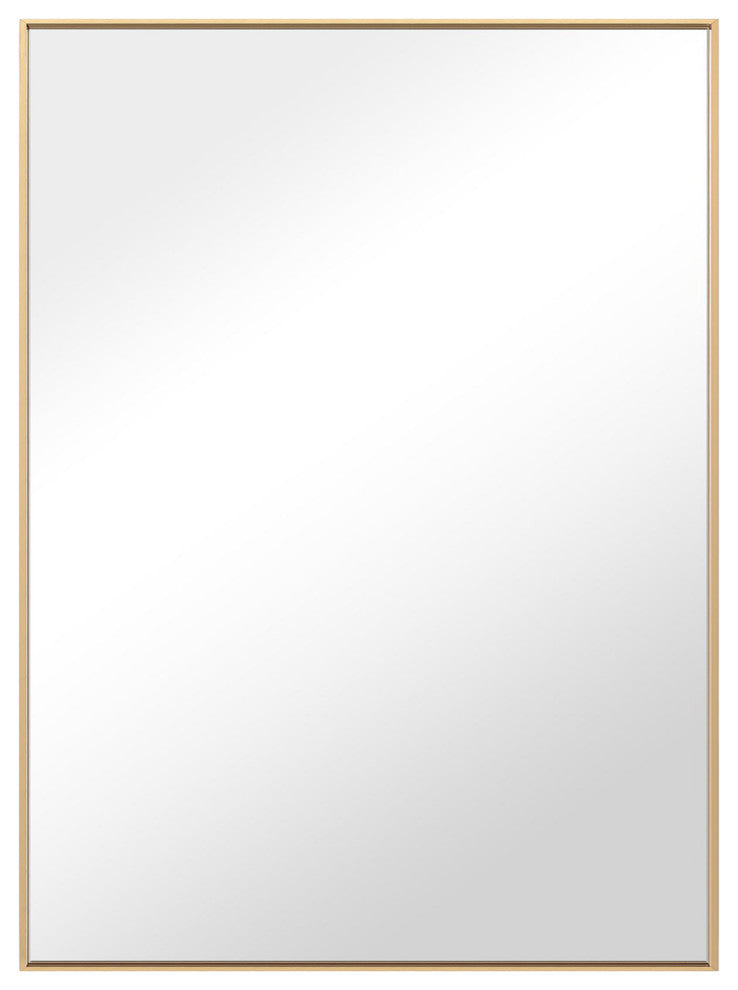 Rectangle Framed Bathroom Vanity Mirror Accent Wall Mirror, Gold, 30"x36