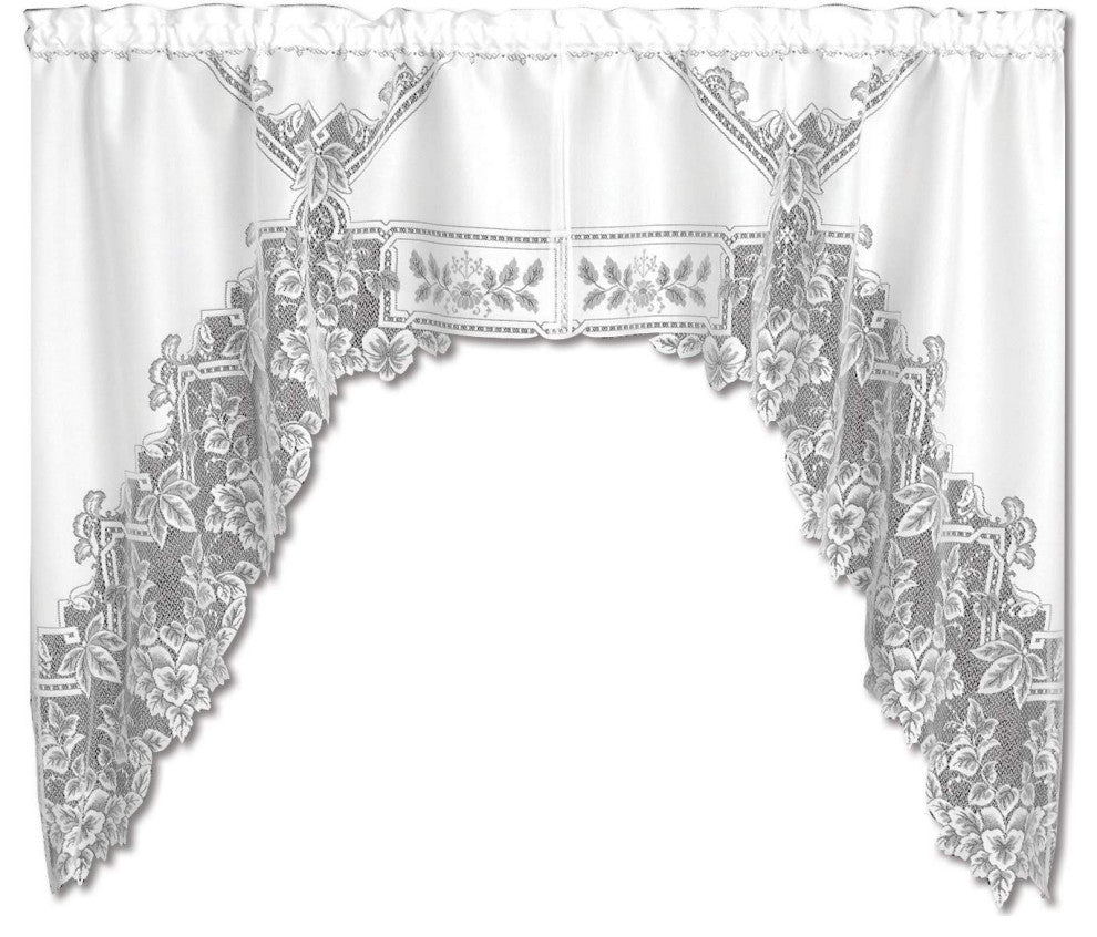 Heritage Lace Heirloom 70x45 Swag Pair in White